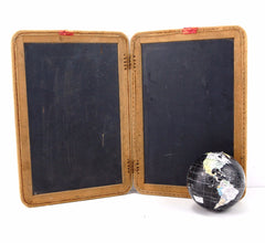 Vintage Real Slate Chalkboard Set / 2 Blackboards, Double-sided, 9 x 12-3/4" each (c.1900s) - thirdshift