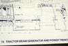Vintage Star Wars Blueprint for Tractor Beam Generator Power Trench (c.1977) N15 - thirdshift
