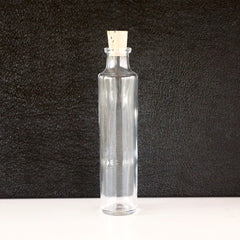 Tall Clear Glass Cylinder Bottle / Vial with Cork (6.73" tall x 1.46" diameter) 4 ounce capacity - thirdshift
