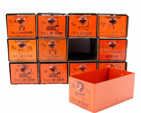USAパーツキャビネット×12連結／1950s／DORMAN PRODUCTS Vintage Dorman Parts Drawer Hardware Bin with 12 Drawers in Rustic