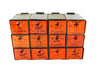 Vintage Dorman Parts Drawer Hardware Bin with 12 Drawers in Rustic Orange (c.1950s) - thirdshift
