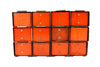 Vintage Dorman Parts Drawer Hardware Bin with 12 Drawers in Rustic Orange (c.1950s) - thirdshift