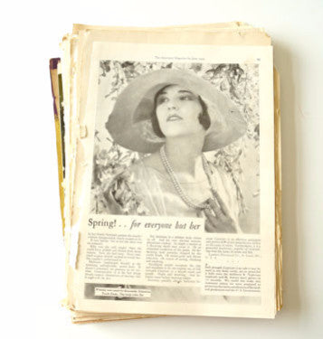 Vintage Magazine Ads Ephemera Pack of 130 Pages (c.1930s