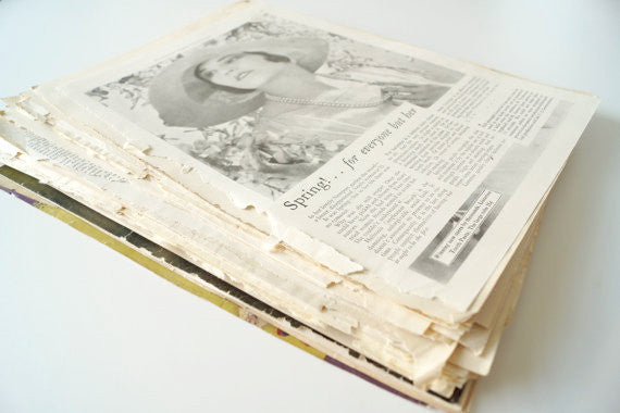 Vintage Magazine Ads Ephemera Pack of 130 Pages (c.1930s