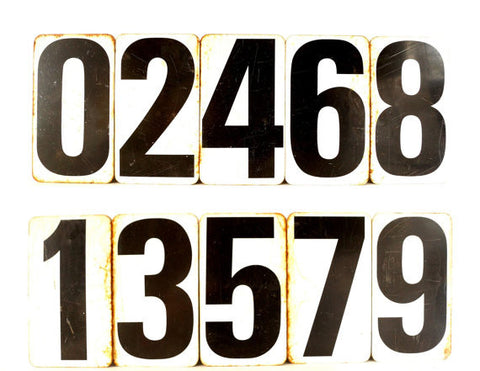 Vintage Metal Double-Sided Gas Station Signs, Complete Set (c.1950s) - thirdshift