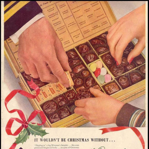 Digital Download "Whitman's Chocolates Christmas Ad" (c.1943) - Instant Download Printable - thirdshift