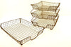 Vintage Wire Desk Tray Storage Basket, Inbox / Outbox (c.1940s) - ACME Wire Letter Tray - thirdshift