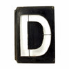 Vintage Metal Letter "D" Moonglo Marquee Letter, 13" tall (c.1900s) - thirdshift