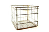 Vintage Metal Dairy Crate / Wire Milk Crate Bottle Basket "BF FT. WAYNE" (c1968s) - thirdshift