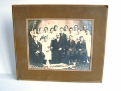 Antique Studio Photograph of Teacher & Students, Classroom Photo (c.1910s) - thirdshift