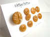 Vintage Buttons in Caramel Brown (Set of 9) "The Caramel Candy Set" (c.1960s) - thirdshift