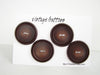 Vintage Buttons in Dark Brown (Set of 4) "The Espresso Set" (c.1960s) - thirdshift