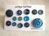 Vintage Buttons in Dark Blue (Set of 13) "The Jacque Cousteau Set" (c.1960s) - thirdshift