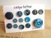 Vintage Buttons in Dark Blue (Set of 13) "The Jacque Cousteau Set" (c.1960s) - thirdshift