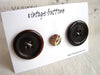 Vintage Buttons in Dark Brown (Set of 3) "The Hot Cocoa Set" (c.1960s) - thirdshift