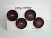 Vintage Buttons in Dark Brown (Set of 4) "The Espresso Set" (c.1960s) - thirdshift