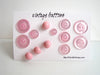 Vintage Buttons in Light Pink (Set of 13) "The Cotton Candy Set" (c.1960s) - thirdshift