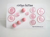 Vintage Buttons in Light Pink (Set of 13) "The Cotton Candy Set" (c.1960s) - thirdshift
