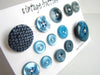 Vintage Buttons in Dark Blue (Set of 13) "The Jacque Cousteau Set" (c.1960s) - thirdshift