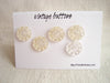 Vintage Clear Buttons Crystal-Like Pattern (Set of 5) "The Hope Diamond Set" (c.1960s) - thirdshift