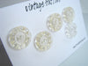 Vintage Clear Buttons Crystal-Like Pattern (Set of 5) "The Hope Diamond Set" (c.1960s) - thirdshift