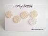 Vintage Clear Buttons Crystal-Like Pattern (Set of 5) "The Hope Diamond Set" (c.1960s) - thirdshift