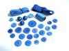 Vintage Blue Buttons, Ribbon and Lace, Blue Thread Destash Inspiration Kit (c.1960s) - thirdshift