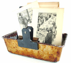 Vintage Metal Bread Loaf Baking Pan / Tin with Unique Baked-on Patina (N3) - thirdshift