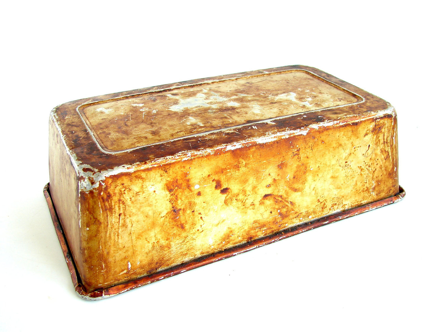Vintage 1960s ECKO NO. R-407 Loaf Pan Tin Metal Bread Cake Baking 8 3/8 X 4  3/8”