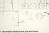 Vintage Star Wars Blueprint for Death Star Detention Block (c.1977) N14 - thirdshift