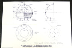 Vintage Star Wars Blueprint for Ubrickkian Landspeeder 9000 Z001 (c.1977) N7 - thirdshift