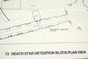 Vintage Star Wars Blueprint for Death Star Detention Block/Plan View (c.1977) N13 - thirdshift