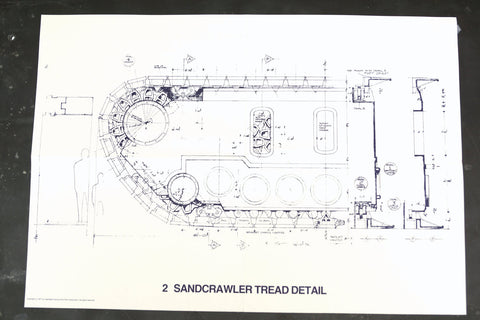 Vintage Star Wars Blueprint for Sandcrawler Tread Detail (c.1977) N2 - thirdshift
