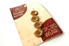 Vintage Carmel Brown Buttons on Original Card, Set of 4 (c.1960s) - thirdshift