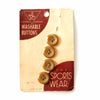 Vintage Carmel Brown Buttons on Original Card, Set of 4 (c.1960s) - thirdshift