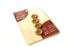 Vintage Carmel Brown Buttons on Original Card, Set of 4 (c.1960s) - thirdshift
