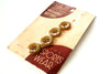 Vintage Carmel Brown Buttons on Original Card, Set of 4 (c.1960s) - thirdshift