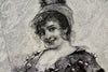 Vintage / Antique Print of a Young Woman titled "Carmen" (c.1800s) - thirdshift