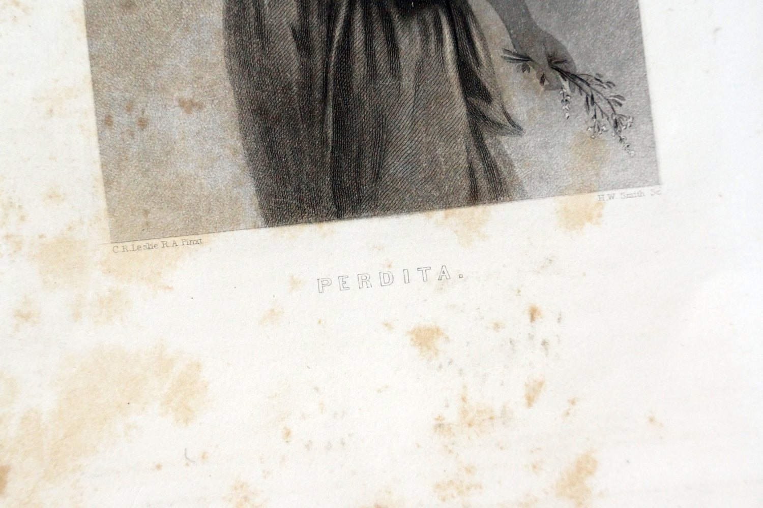 Perdita Vintage Engraving of Perdita from Shakespeare's