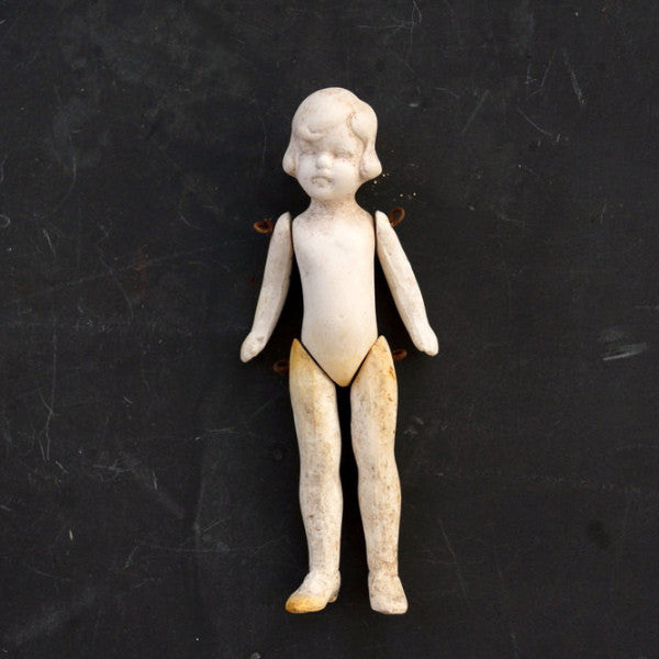 Vintage Jointed Bisque Doll with Molded Hair, Made in Germany, Numbere –