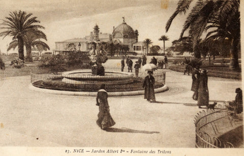 Vintage French Postcard (Carte Postale) NICE, Jardin Albert 1er (c.1900) - thirdshift