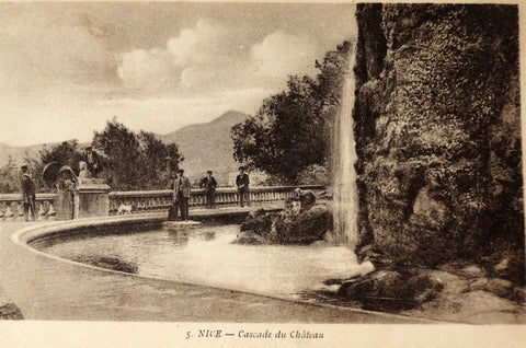 Vintage French Postcard (Carte Postale) NICE, Cascade du Chateau (c.1900) - thirdshift