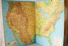 Vintage Hammond's Clear-Relief Wall Atlas, Very Large, Poster Size (c.1960s) - thirdshift