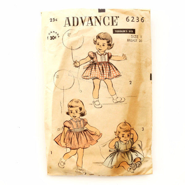 Vintage Advance Pattern 6236, Toddler Dresses (c.1940s) Girls Sewing P – ThirdShiftVintage.com Vintage Advance Pattern 6236, Toddler Dresses (c.1940s) Girls Sewing P – ThirdShiftVintage.com