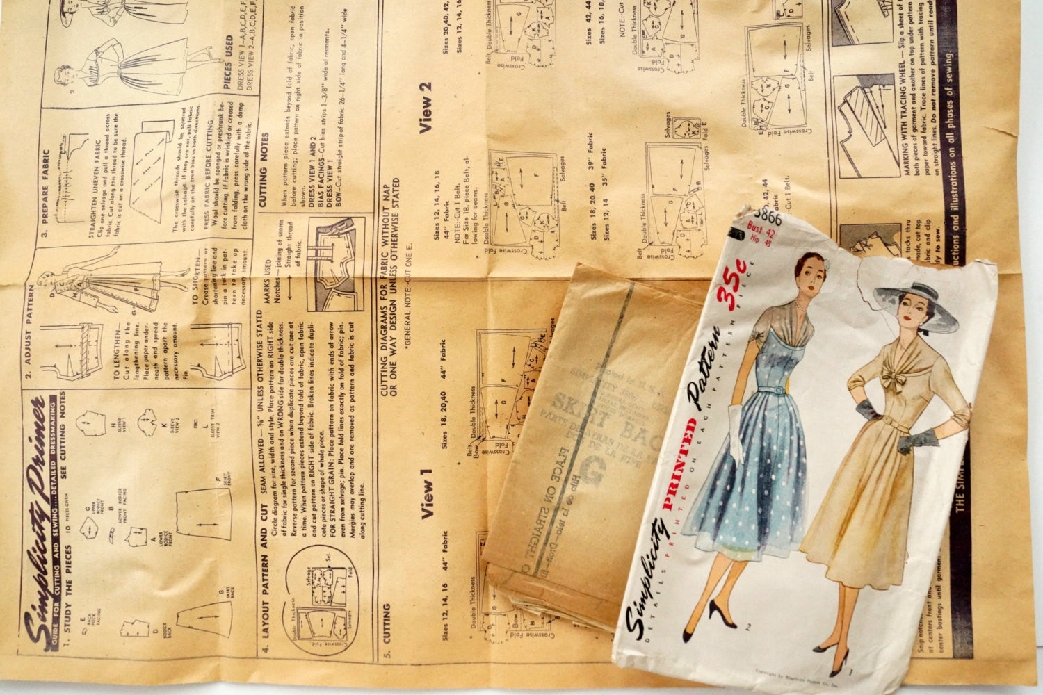 Vintage Simplicity Pattern 3866, Womens One-Piece Dress, Bust 42 Hip 4 ThirdShiftVintage.com Vintage Simplicity Pattern 3866, Womens One-Piece Dress, Bust 42 Hip 4 ThirdShiftVintage.com