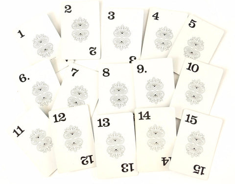 Vintage Number Cards / Table Number Cards with Flourish, #1-15 (c.1960s) - thirdshift
