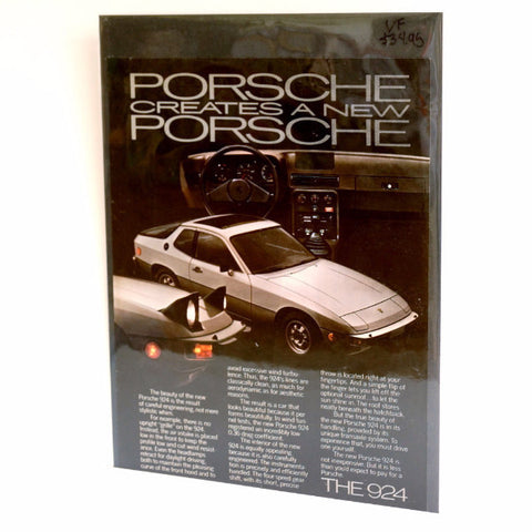 Vintage Porsche 924 Original Print Ad, Period Paper (1976) - thirdshift