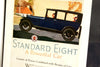 Vintage Blue Standard Eight Antique Car Original Print Ad, Period Paper (1919) - thirdshift