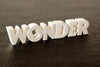Vintage White Ceramic Push Pins "WONDER" (c.1940s) - thirdshift