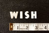 Vintage White Ceramic Push Pins "WISH" (c.1940s) - thirdshift